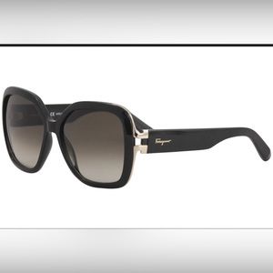 Salvatore Ferragamo Brown Gradient Square Sunglasses